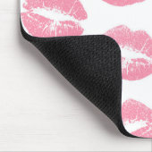 Roze lippen, patroon van lippen, roze lippenstift, muismat (Hoek)