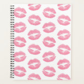 Roze lippen, patroon van lippen, roze lippenstift, planner (Voorkant)