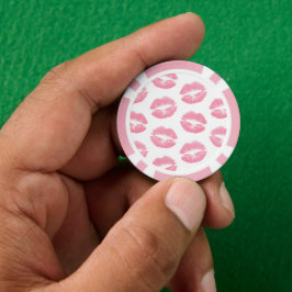 Roze lippen, patroon van lippen, roze lippenstift, poker chips