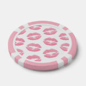 Roze lippen, patroon van lippen, roze lippenstift, poker chips (Enkel)
