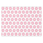 Roze lippen, patroon van lippen, roze lippenstift, tafelkleed (Voorkant (Horizontaal))