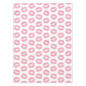 Roze lippen, patroon van lippen, roze lippenstift, tafelkleed (Voorkant)