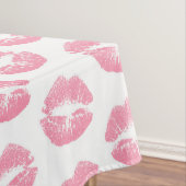 Roze lippen, patroon van lippen, roze lippenstift, tafelkleed (Voorbeeld)