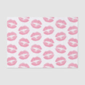Roze lippen, patroon van lippen, roze lippenstift, tissuepapier (Voorkant)