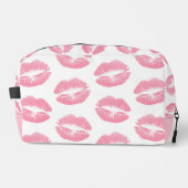 Roze lippen, patroon van lippen, roze lippenstift, toilettasje (Voorkant)