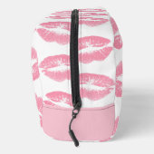 Roze lippen, patroon van lippen, roze lippenstift, toilettasje (Rechts)