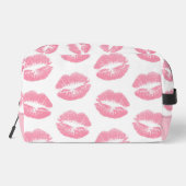 Roze lippen, patroon van lippen, roze lippenstift, toilettasje (Achterkant)