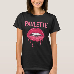 Roze Lippen - Paulette Naam T-shirt