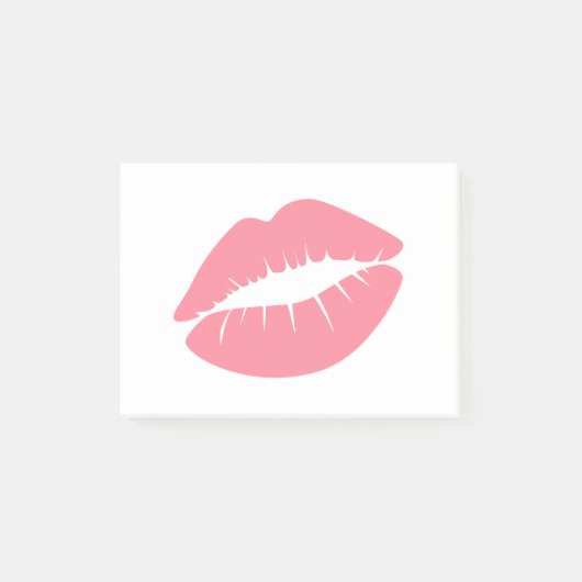 Roze Lippen Post-it® Notes (Voorkant)