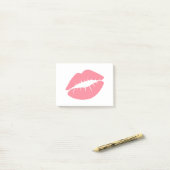 Roze Lippen Post-it® Notes (Op bureau)