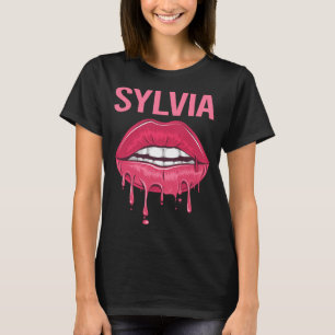 Roze Lippen - Sylvia Naam T-shirt