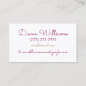 Roze lippen telefoon Avon Visitekaartje (Achterkant)