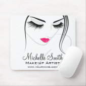 Roze lippen Ventilator lange zweetklemmen Uitgebre Muismat (Met muis)