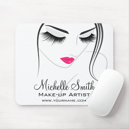 Roze lippen Ventilator lange zweetklemmen Uitgebre Muismat (Met muis)