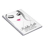 Roze lippen Ventilator lange zweetklemmen Uitgebre Notitieboek (Rechterzijde)
