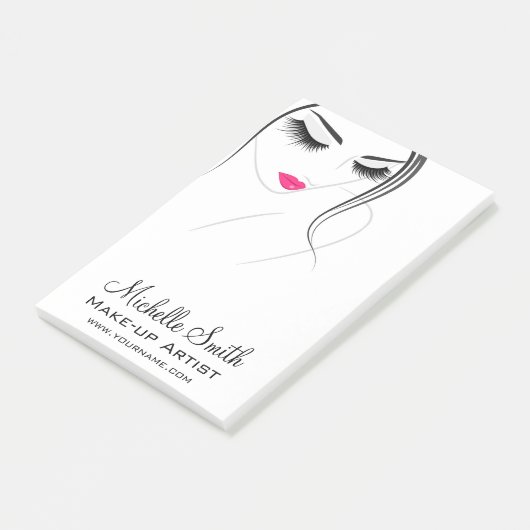 Roze lippen Ventilator lange zweetklemmen Uitgebre Post-it® Notes (Schuin)