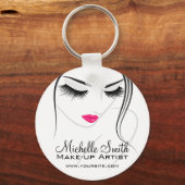 Roze lippen Ventilator lange zweetklemmen Uitgebre Sleutelhanger (Voorkant)
