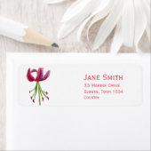 Roze lippenbloem Eenvoudige zen waterverf kunst Etiket (Insitu)