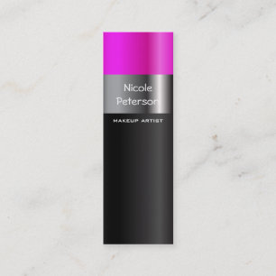Roze lippenmake-up mini visitekaartje