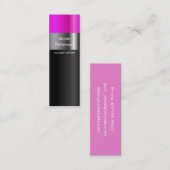 Roze lippenmake-up mini visitekaartje (Voorkant / Achterkant)