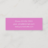 Roze lippenmake-up mini visitekaartje (Achterkant)