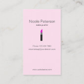 Roze lippenmake-up visitekaartje (Achterkant)