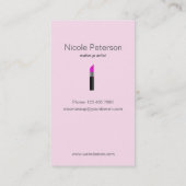 Roze lippenmake-up visitekaartje (Achterkant)