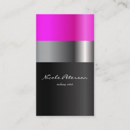 Roze lippenmake-up visitekaartje