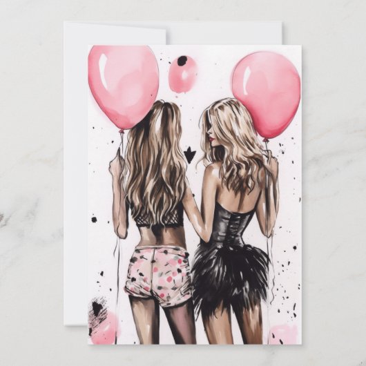 Roze lippenstift borstel Moderne zoete zestien ver Kaart (Achterkant)