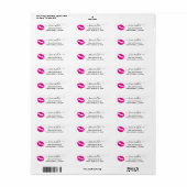 Roze Lippenstift Etiket (Full Sheet)