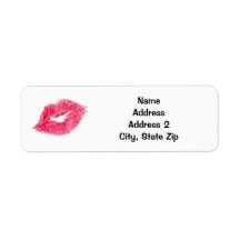 Roze lippenstift kus