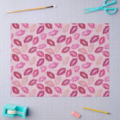 Roze Lippenstift Kus Naadloos Patroon Tissuepapier (Craft)