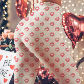 Roze lippenstift kusprint leggings