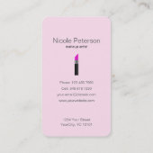Roze lippenstift - make-up artiest visitekaartje (Achterkant)