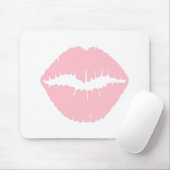 Roze lippenstift muismat (Met muis)