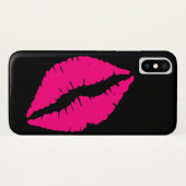 Roze lippenstift pop kunst Case-Mate iPhone case (Achterkant (horizontaal))