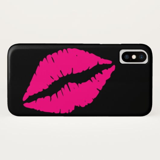 Roze lippenstift pop kunst Case-Mate iPhone case (Achterkant (horizontaal))