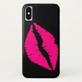 Roze lippenstift pop kunst Case-Mate iPhone case (Achterkant)