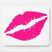 Roze lippenstift pop kunst muismat (Voorkant)