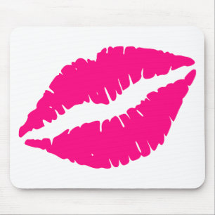 Roze lippenstift pop kunst muismat