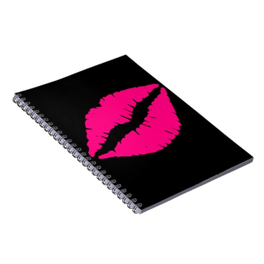Roze lippenstift pop kunst notitieboek (Rechterzijde)