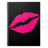 Roze lippenstift pop kunst notitieboek (Voorkant)