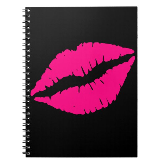 Roze lippenstift pop kunst notitieboek (Voorkant)