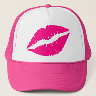 Roze lippenstift pop kunst trucker pet