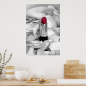 roze lippenstift Poster (Keuken)