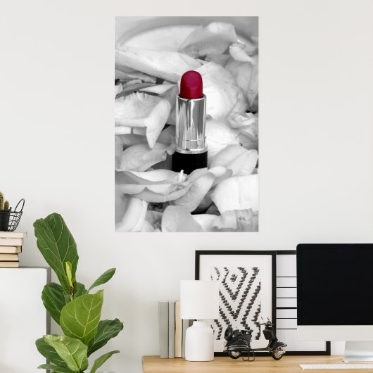roze lippenstift Poster (Thuiskantoor)