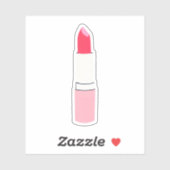 Roze lippenstift sticker (Vel)