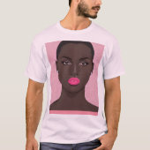 Roze Lippenstift T-shirt (Voorkant)