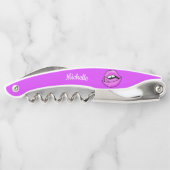 Roze lips aangepaste naam schroevedraaier kurkentrekker (Achterkant)