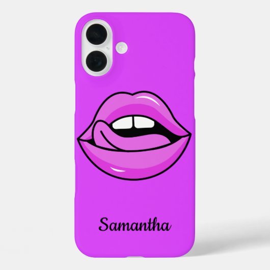 Roze Lips aangepaste telefoongesprekken Case-Mate iPhone Case (Achterkant)